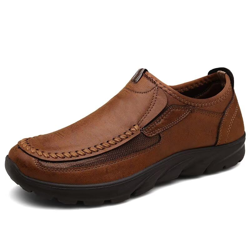 Photo 1 of Men Casual Slip On Loafers, Mens Comfortable Moccasin Shoes for Walking and Driving, Soft Daily Sneaker, Mocasines para Hombre Light Brown