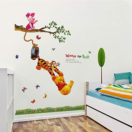 Best Choise Product Animal Cartoon Winnie The Pooh Tree Wall Stickers for Kids Baby Rooms Boys Girl Home Decor Wall Decals Home Decoration Wallpaper
