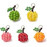 DanLingJewelry 20Pcs Colorful Apple Charms Handmade Beaded Fruit Charms 3D Glass Seed Beaded Apple Charms for DIY Necklace Earrings Jewelry Making Crafts