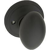 Copper Creek EK2090BC Egg Door Knob, Dummy Function, 1 Pack, in Black