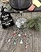Cork & Leaf Christmas Holiday Wine Glass Charms - Festive Drink Markers for Your Celebrations, Stocking Stuffers & Gifts -Set of 9