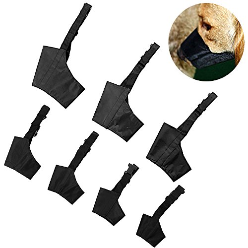 Rubfac 7pcs adjustable dog mouth cover anti-biting barking dog mu…