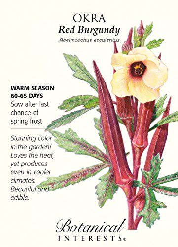 Red Burgundy Okra Seeds - 5 grams - Botanical Interests Red Burgundy Okra Seeds - 5 grams - Botanical Interests