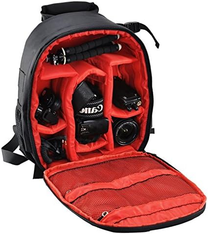 Happyjoy DSLR SLR Outdoors Camera Backpack Camera Bag Video Padded Backpack Waterproof for Nikon Canon Sony Olympus Panasonic Pentax Cameras