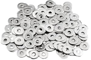 M4 Washers 100pcs M4 X 12mm Flat Penny Washers 304 Stainless Steel Large OD Flat Repair Washer Plain Round Chrome Washers for