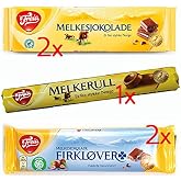 Freia ~ Variety Pack (2 Melkesjokolade 60g, 2 Firklover 60g, 1 Melkerull 74g)