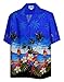 Pacific Legend Men's Parrots Beach Border Hawaiian Shirt-AMAZON3468BLUE3XL