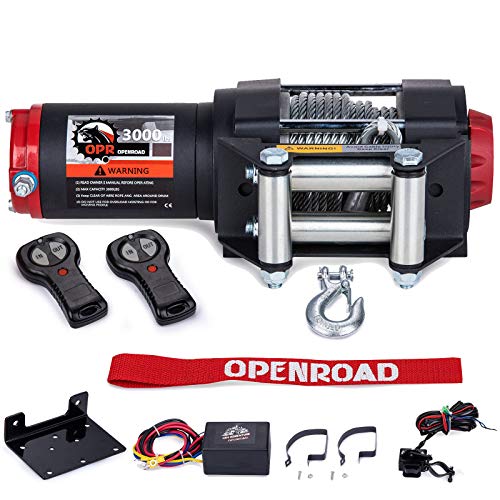 OPENROAD 3000Lbs 12 Volts Electric Winch, Winch for ATV/UTV/Boat