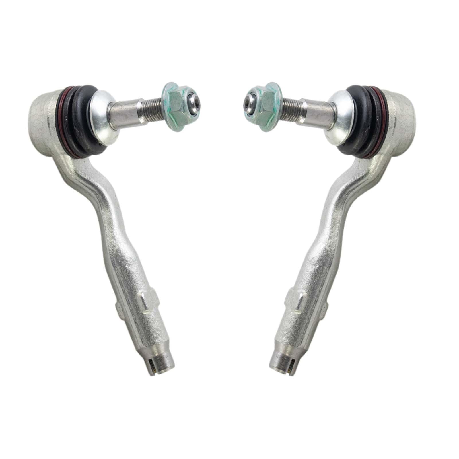 TRQ Front Outer Tie Rod Set 2 Piece Compatible with 2009-2019 BMW 528i 535i 535d 550i 640i 650i 740i 740Li 750i 750Li 760Li Alpina B6 Alpina B7 M5 M6