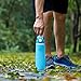 Valourgo Collapsible Sports Water Bottle - Leak Proof Roll up BPA Free Silicone Water Bottle for Travel and Outdoor, 21 oz (Lake Blue)