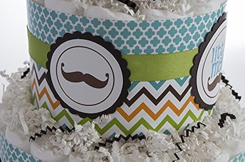 Cake Decorated Mustache Diaper Cake The 