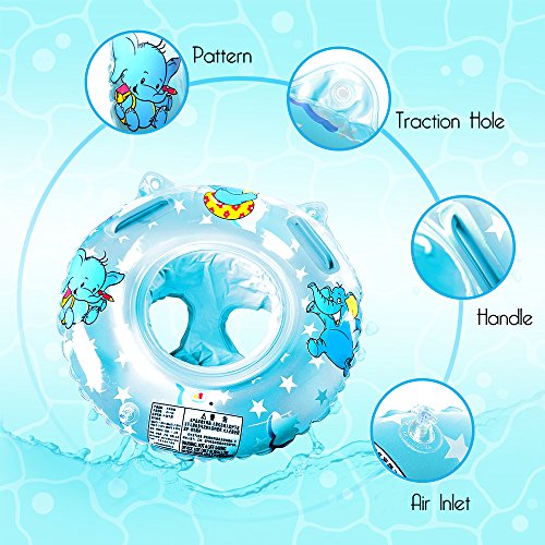 StillCool Baby Swimming Float, Inflatable Swimming Ring with Float Seat for 6 Months-6 Years Children (Blue) - Thumbnail 2
