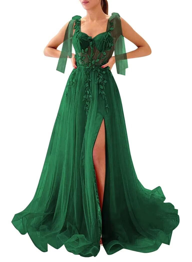 Dymaisei Sweetheart Lace Prom Dresses Spaghetti