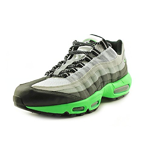 Nike Air Max 95 Mens Running Shoes 609048-053 Black Poison Green Dark Grey Silver 7.5 M US