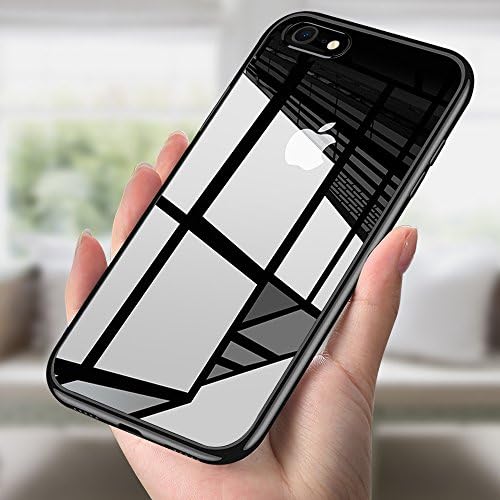 innislink iPhone 8 Bumper case, Shock-Absorption iPhone 7 TPU Case Soft Plating Anti-scratches Protective Case Cover for iPhone 7 / iPhone 8 - Black