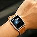 Jisoncase JS-AW4-06A20 Leather Wristband with Metal Clasp and Adapters for (Apple Watch), 42mm, Brown