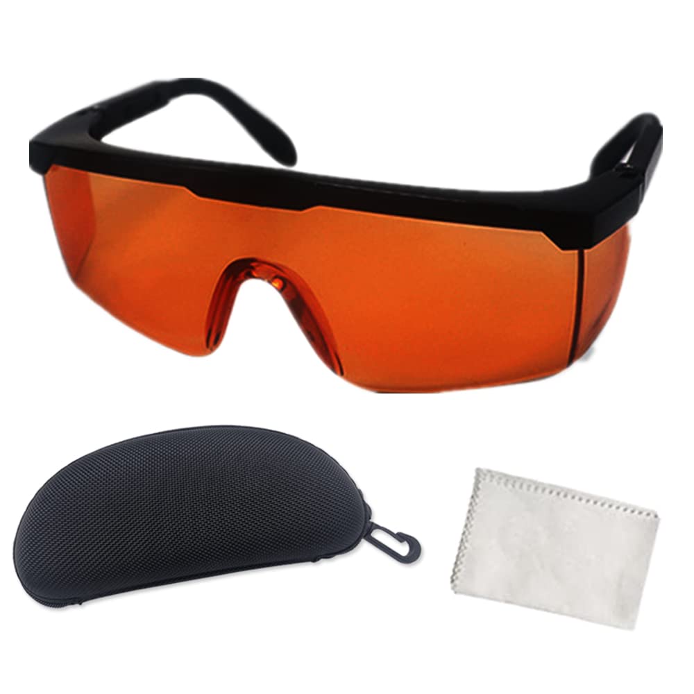 Photo 1 of 190nm to 560nm Laser Safety Glasses, OD4+ Laser Glasses Eye Protection, Adjustable Temples Laser Hair Removal Goggles for Treatment Cosmetology Operator for Blue Light Sanitize,Dental Operation
