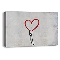 Canvas Wall Art Creative Graffiti Canvas Prints Home Artwork Decoration for Living Room Bedroom - 12x18 inches