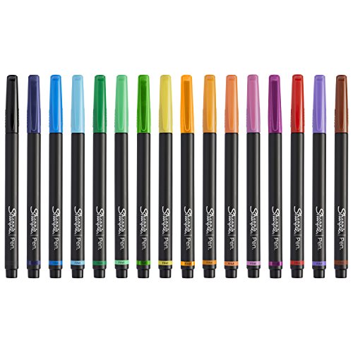 SHARPIE Art Pens, Fine Point, Assorted Colors, Hard Case, 16 Count (1983966) - Thumbnail 7