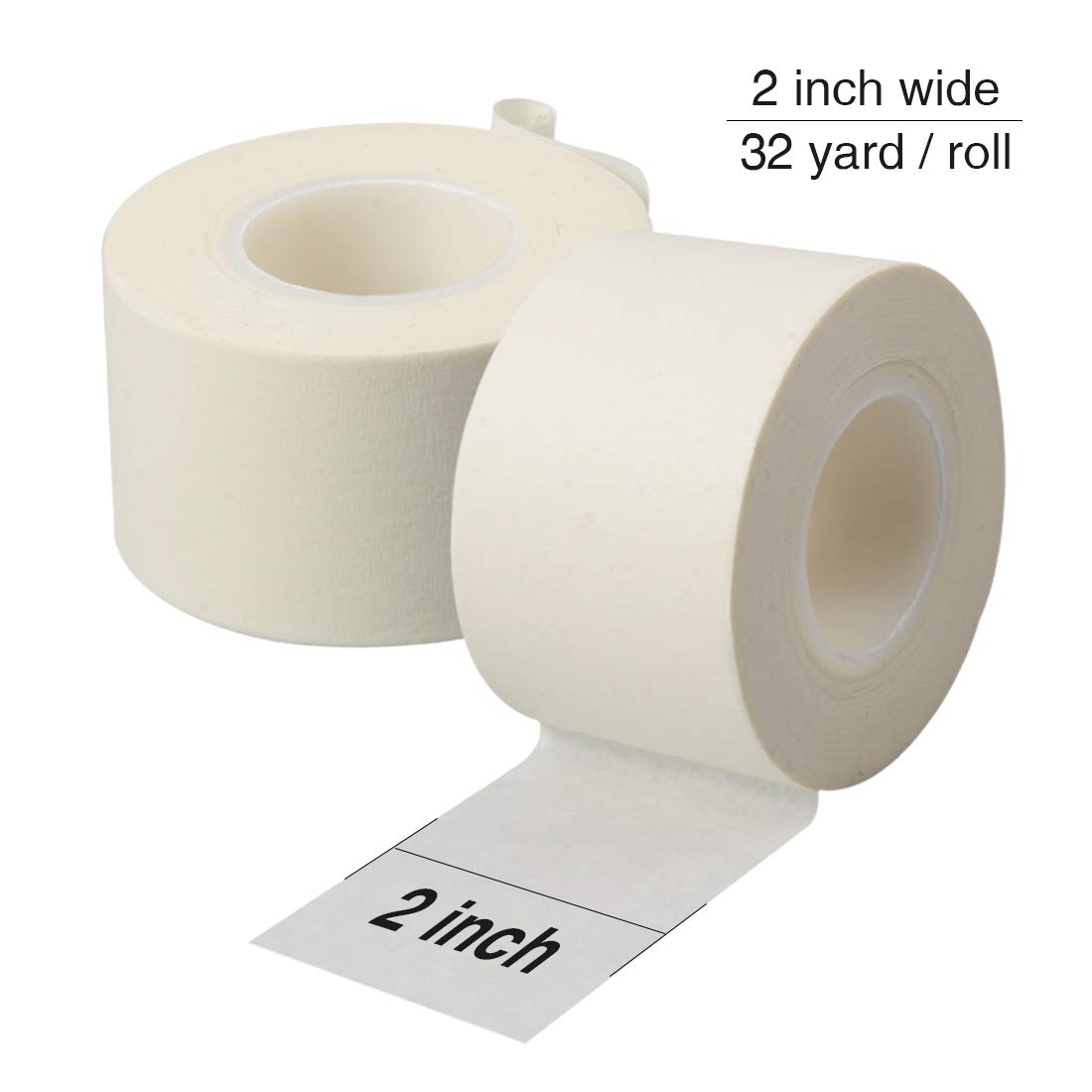 2 Inches Wide Masking Tape, Multi-Purpose White Masking Tape for Labeling, Painting, 32 Yards x 8 Rolls: Industrial & Scientific