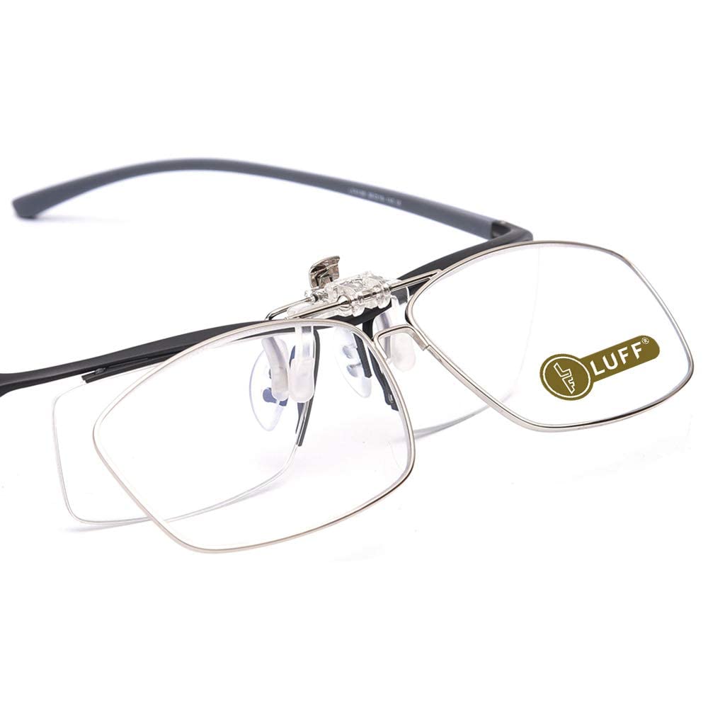 LUFF Reading Glasses Clip Magnifying Glass Portable Clips, Suitable For A Variety Of Glasses (1.0X)