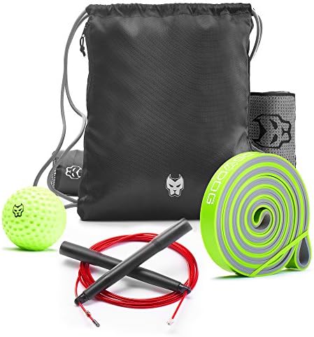 Workout Set - Includes Sackpack - Pull Up Band - Massage Ball - Sport Towel - Jump Rope