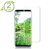 [2 Pack]Galaxy S9 Plus Screen Protector [9H Hardness][Anti-Scratch] [Anti-fingerprint][3D Curved] [High Definition] [Ultra Clear] Tempered StinkLight Glass Screen Protector for Samsung Galaxy S9 Plus