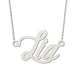 BYBWBL Lia Name Pendant Necklace Silver Color
