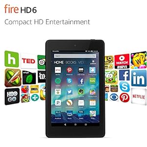 Fire HD 6 Tablet, 6" HD Display, Wi-Fi, 8 GB - Includes Special Offers, Black