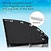 Aokway Magnetic Car Window Shades, 2Pcs Double-Layer UV Protection Car Curtains for Rear Side Window Sun Shade, Universal Fit for Baby, Driver (Black, Rear 2pcs)