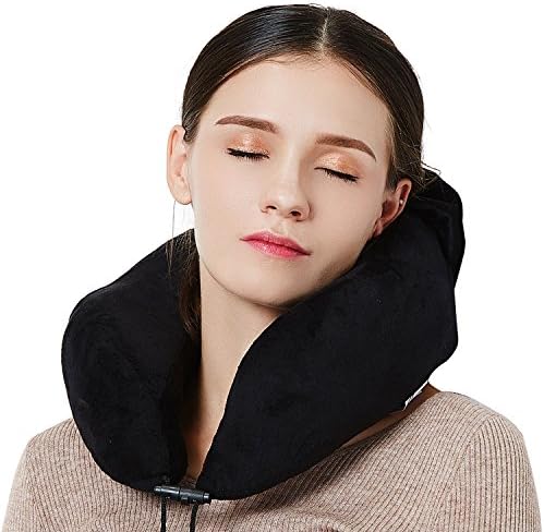 Memory Foam Neck Pillow, Travel Pillow for Airplanes