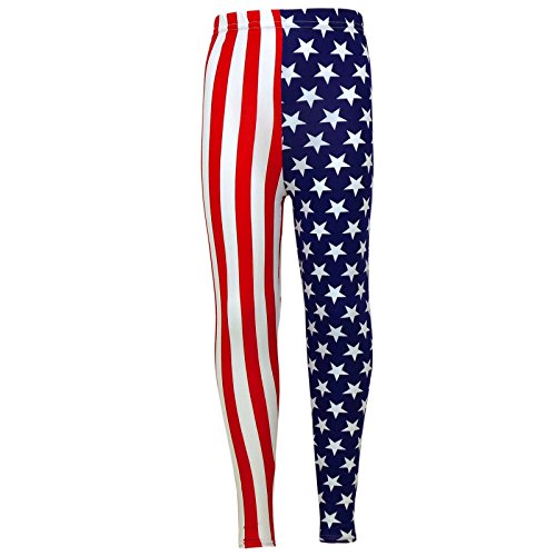A2Z 4 Kidsa2z4kids Girls USA Legging Kids Stripes & Stars Print American Leggings Age 7-13 Years