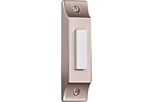 Craftmade BSCB-PW Die-Cast Builder's Surface Mount Lighted Doorbell LED Push Button, Pewter (3.75"H x 0.93"W)