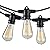 Brightech â€“ Ambience Pro Vintage Non Hanging â€“ Outdoor Weatherproof Commercial-Grade Lights â€“ WeatherTite â€“ 15 Edison Bulbs Included â€“ 48-Foot Strand â€“ Black (Certified Refurbished)