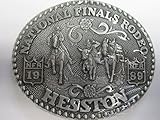 Hesston 1989 National Finals Rodeo NFR Adult Belt Buckle New in Original Shrinkwrap