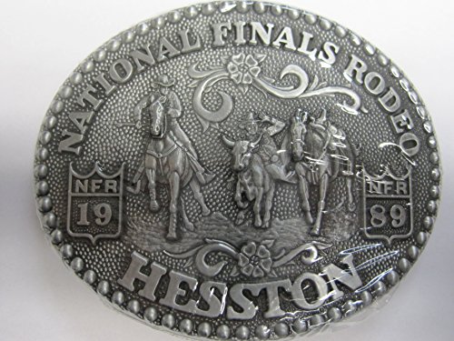 Hesston 1989 National Finals Rodeo NFR Adult Belt Buckle New in Original Shrinkwrap