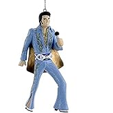 Kurt Adler Elvis in Blue Suit Blow Mold Ornament