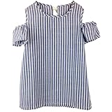 Jastore Baby Girl Clothes Summer Dress Cotton Cute Striped Princess Dresses (6T, Stripe)