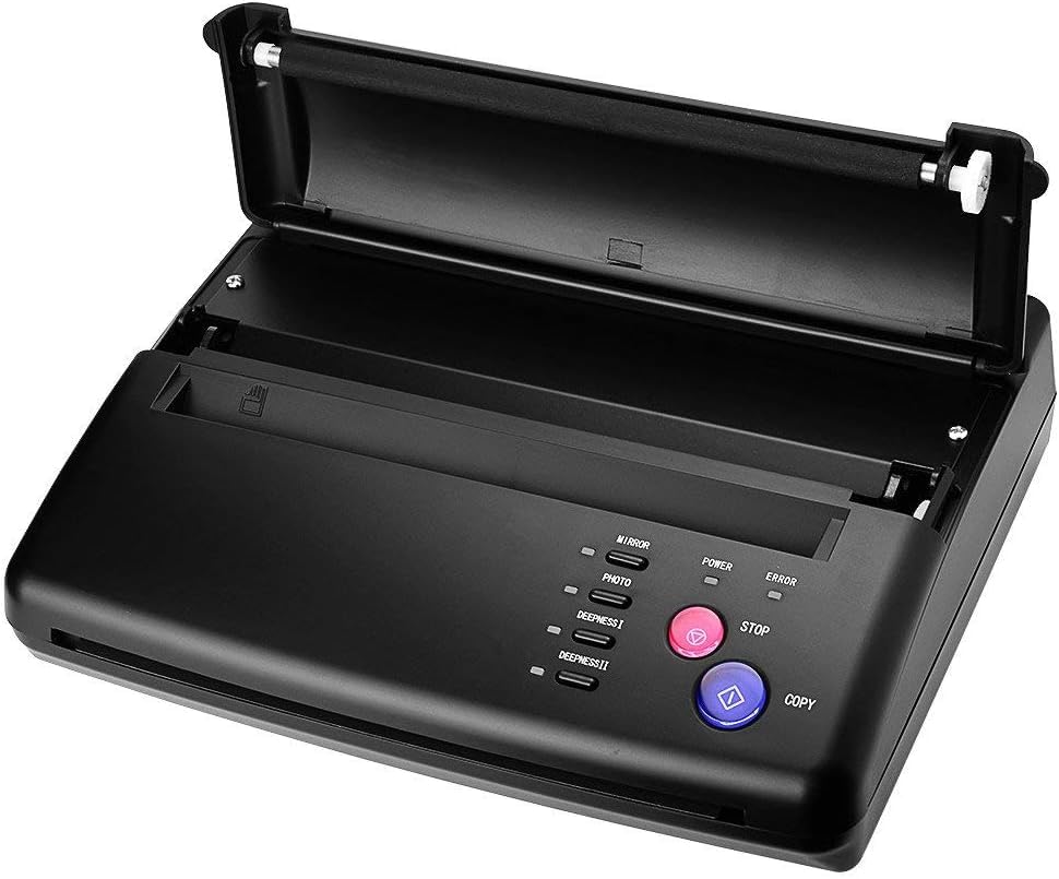 ATOMUS Black Thermal Printer Tattoo Stencil Printer Tattoo Transfer Machine Copier Thermal Stencil Copier 1.5kg