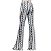 ShopMyTrend SMT Women's High Waist Wide Leg Long Bell Bottom Yoga Pants Medium B&W Tribe