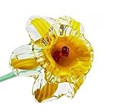 Yellow Glass Daffodil Flower, One-of-a-kind, Life Size 20