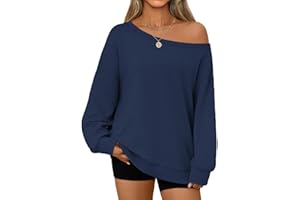 Eniloyal Women Off The Shoulder Oversized Sweatshirts Long Sleeve Tops Trendy Fall Fashion Clothing Pullover Sweater