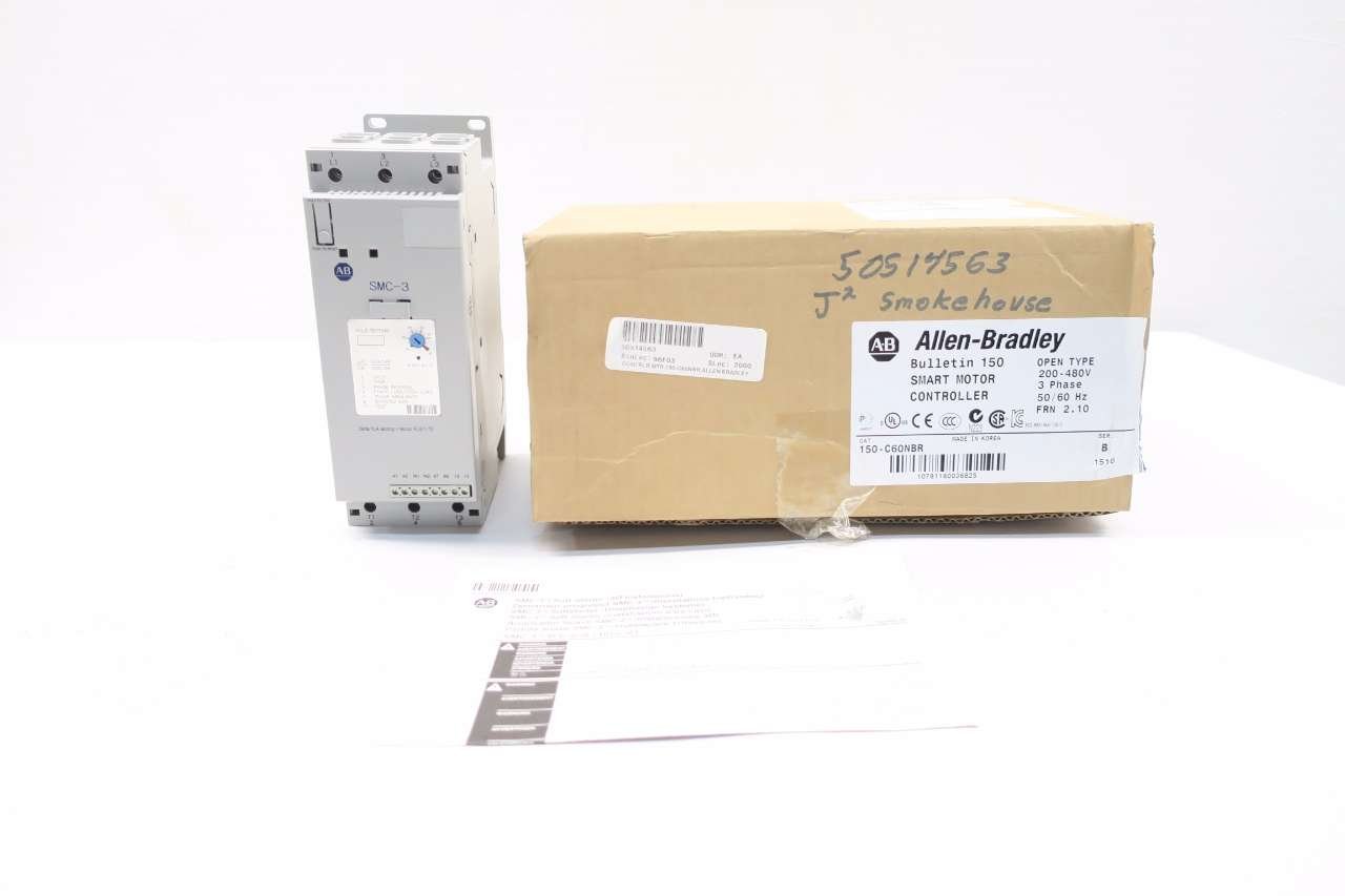 ALLEN BRADLEY 150C60NBR SMC3 SOFT STARTER 75HP 480VAC D571819