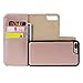 iPhone 8 Plus Wallet Case, iPhone 7 Plus Wallet Case, COCASES Premium Leather Detachable Magnet Folio Stand Cover with Wrist Strap 5.5'' - Rose Gold