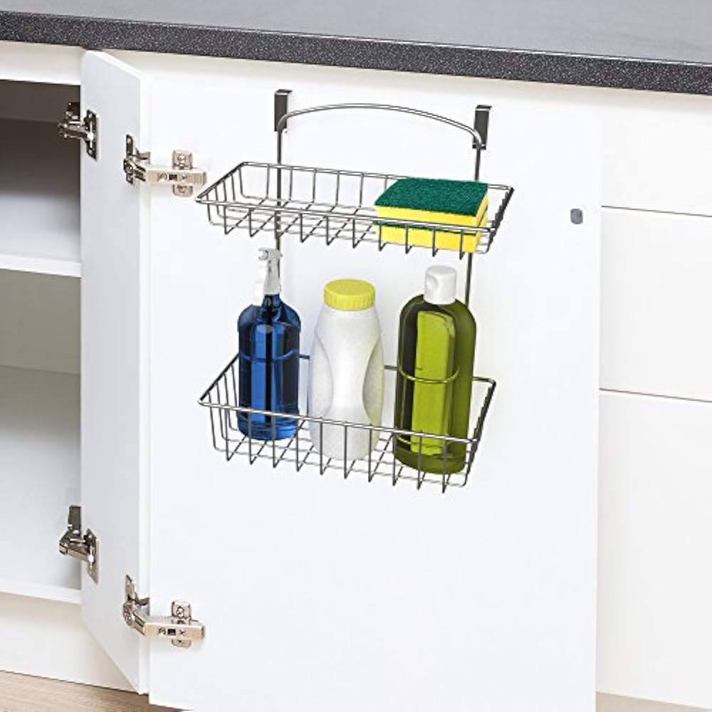 Over The Cabinet Kitchen Storage Organizer- 2 Tier Basket ...