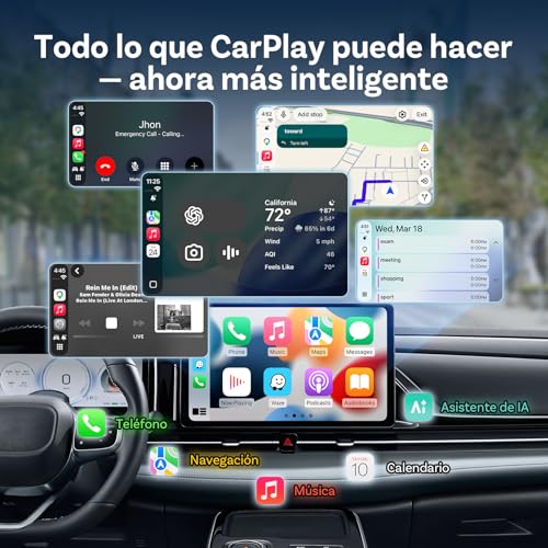OTTOCAST Mini Nova 2026 Upgraded, Adattatore CarPlay Wireless Android Auto, WiFi Dual-Band, Riconnessione Automatica Rapida, Plug & Play USB, Per Auto con CarPlay Cablato OEM dal 2016