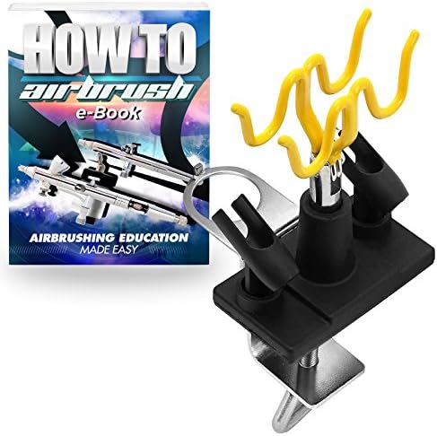 Clamp-on Stand Table-mount Four Airbrush Holder Station