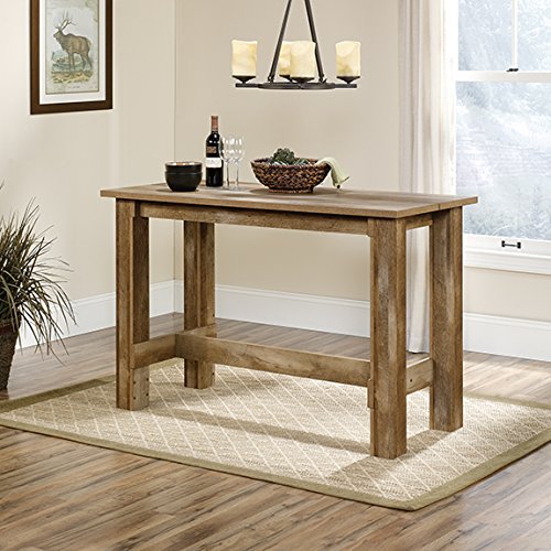 Sauder Boone Mountain Counter Height Dining Table in Craftsman Oak