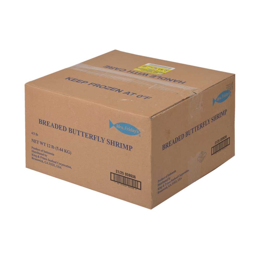 King And Prince Breaded Butterfly Shrimp 21 25 3 Pound 4 Per