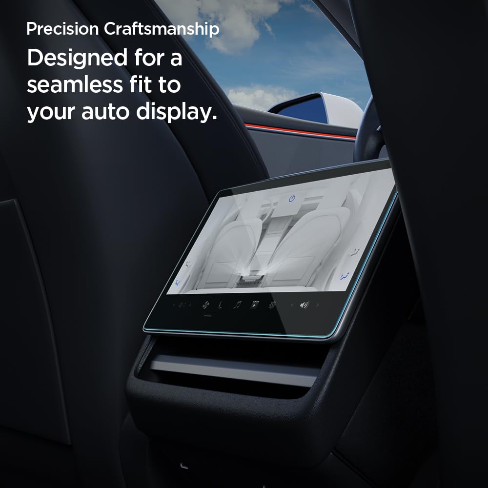 Spigen Tempered Glass Screen Protector [GlasTR Slim] designed for Tesla Model 3 (2024/2025/2026), Model Y Juniper (2025/2026) 8